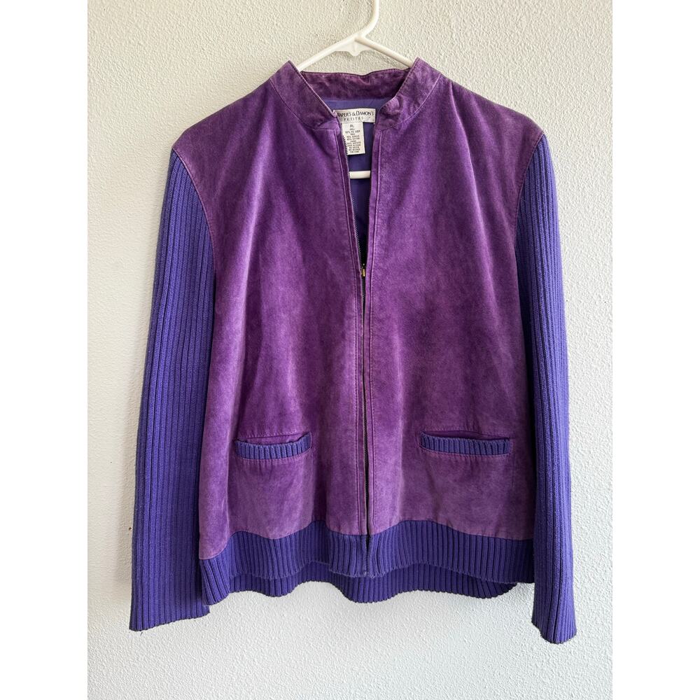 Draper and Damon’s Vintage Suede Purple Zip Up Jacket
